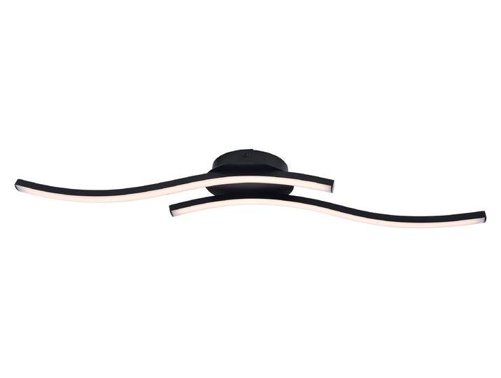 Plafonnier LED\, métal\, noir\, L 65 cm
