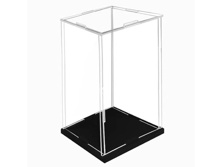 Acryl Vitrine Extra Hohe, Transparente Acrylbox (30, 40, 50, 60 Cm), Schmale Transparente Acrylvitrine als Alternative zu Glasvitrine, Rechteckige Würfelvitrine mit Staubschutz(30x30x60cm(12x12x24in))