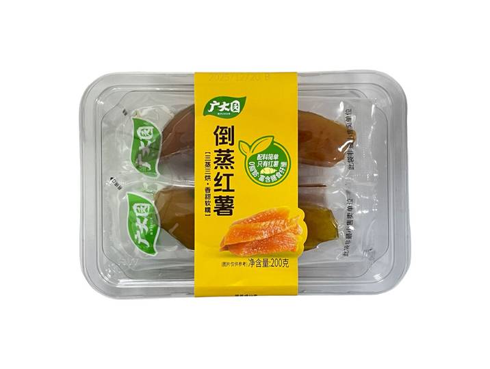 Guangdayuan Patates douces cuites à la vapeur (boîte transparente) 200 g