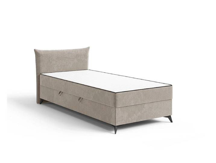 Kastenbett DALIA dunkelbeige 120x200cm halbfest