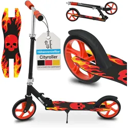 ArtSport Scooter Cityroller Fire Big Wheel 205 mm Räder klappbar höhenverstellbar – ab 3 Jahre