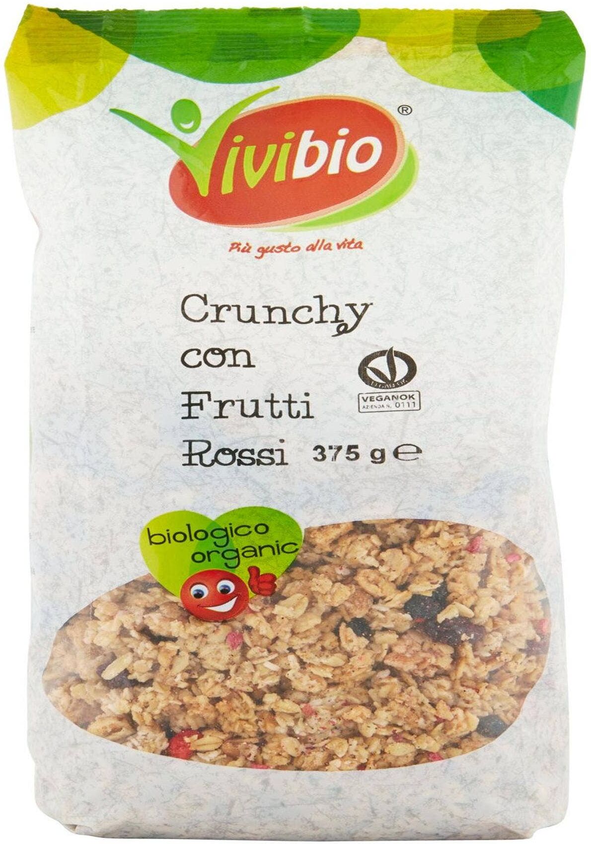 VIVIBIO Crunchy Con Frutti Rossi 375 Grammi 