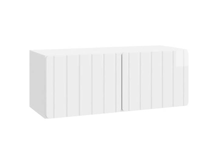 LMTYOENFG TV Lowboard Wandboard Hochglanz Weiß 78,5x31x30 cm Schwebendes Hängeboard fürs Schlafzimmer und Wohnzimmer. Bietet saubere Bodenfläche und 60 kg hohe Belastbarkeit.
