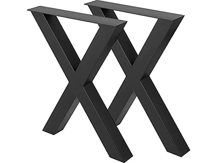 VEVOR Metall Tischbeine 28,4 x 31,1 Zoll Schwarz Tischbeine Premium Stahl Tischbeine mit X-Rahmen Stil Stahl Bankbeine Landhausstil Tischbeine Möbelbein Perfekt für Café Home Office Bar