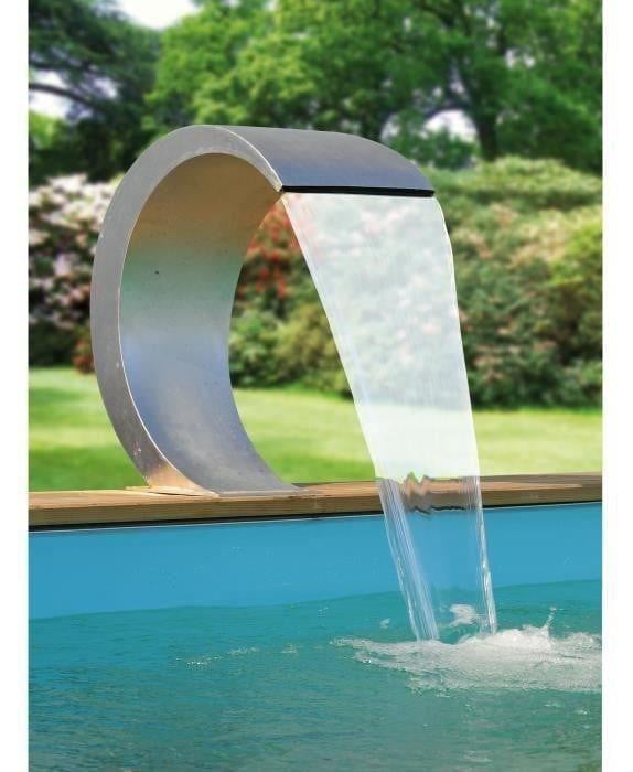 Ubbink Mamba Led RVS waterval met 20 blauwe LED-verlichting voor alle soorten zwembaden