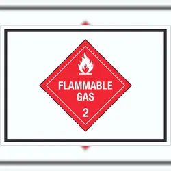 HB-Druck Aufkleber Entzündliche Gase Symbol Flammable Gas Flamme A0 (841x1189mm)