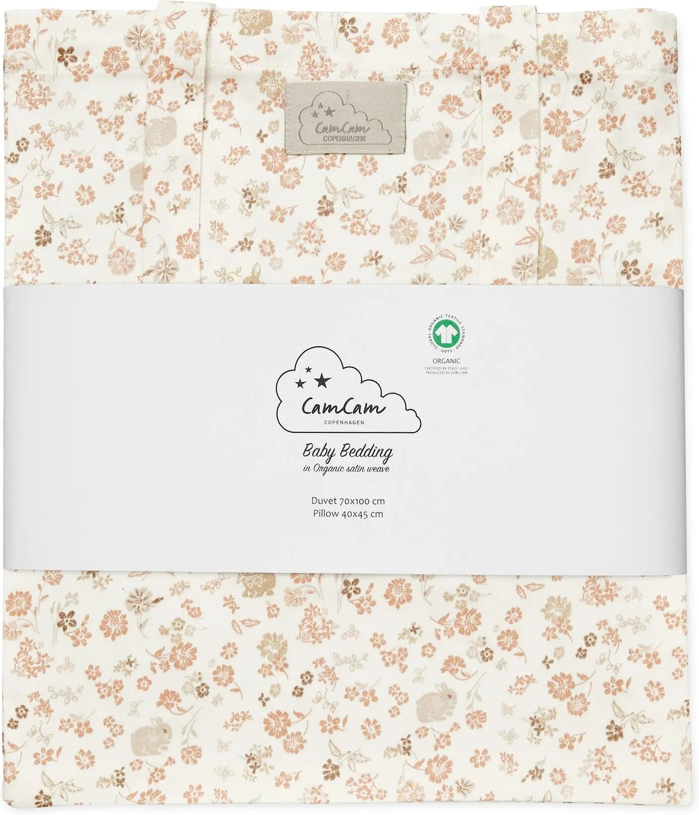 Cam Cam Parure de lit Augusta Rose pêche 140x200
