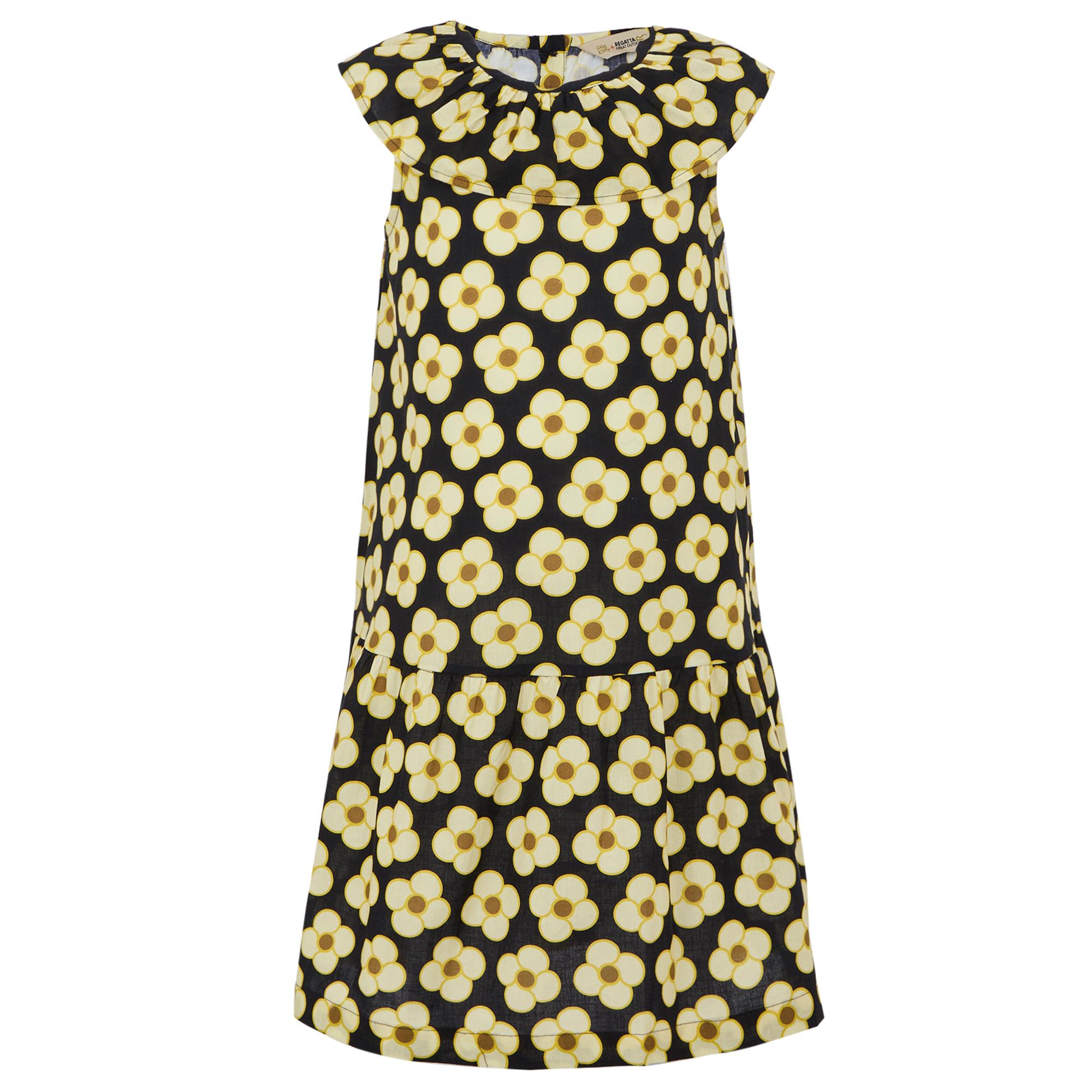 Regatta Meisjes Orla Kiely Spinning Bloemenjurk (Zwart)