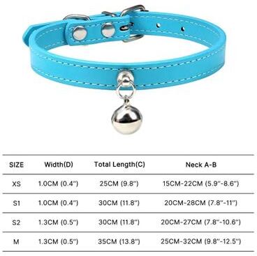 Inspired Finds RainbowPaws Adjustable Safety Cat Collar With Bell For Kittens & Small Pets lake Blue s