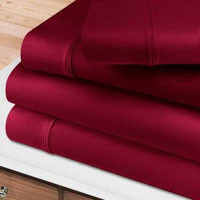 Home City, Inc. Diversion Sheet Set, Full / Double, Burgundy
