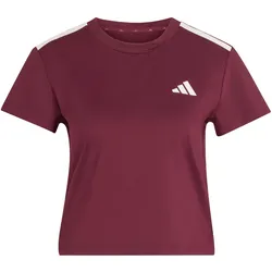 adidas Hyperglam 3-Streifen Trainingsshirt Damen KQ5782 - maroon L