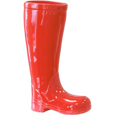 Schirmständer GILDE "Regenschirmständer Stiefel, rot", rot, B:26cm H:45cm T:11cm, Keramik, Regenschirmständer, Schirmständer, für Regenschirme, Höhe 45 cm, Gummistiefel-Form, aus Keramik