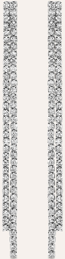 Stroili Orecchini Pendenti Tennis Romantic Shine Metallo Cristallo Collezione: Romantic Shine Bianco
