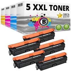 Druckfuxx, Toner, 5 XXL TONER KARTUSCHEN CE340 für HP LaserJet Enterprise 700 color M775