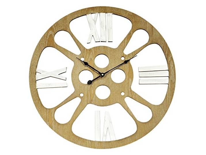 Technoline Holz-Wanduhr, Quarz, Analog WT 1612, Durchmesser 58 cm, XXL Uhr