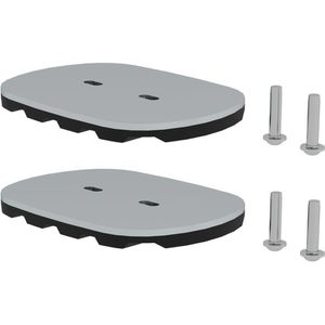 MUNK Leiterfußplatte 19213, für Gitterroste, für Holmhöhe 58mm / 73mm / 85mm & 98 mm, 2 Stück