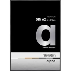 Nielsen Aluminium-Bilderrahmen Alpha  Normalglas / Floatglas / Grau / 42,0 x 59,...
