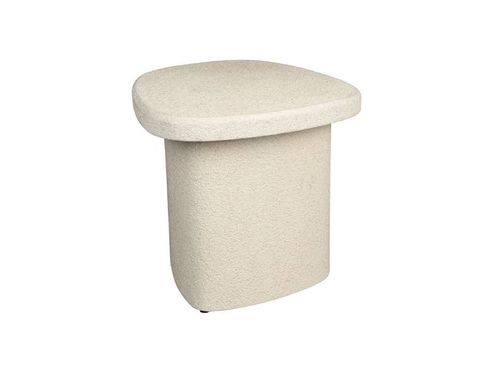Design Beistelltisch „Veda II“, aus recyceltem Marmor Beige Dutchbone