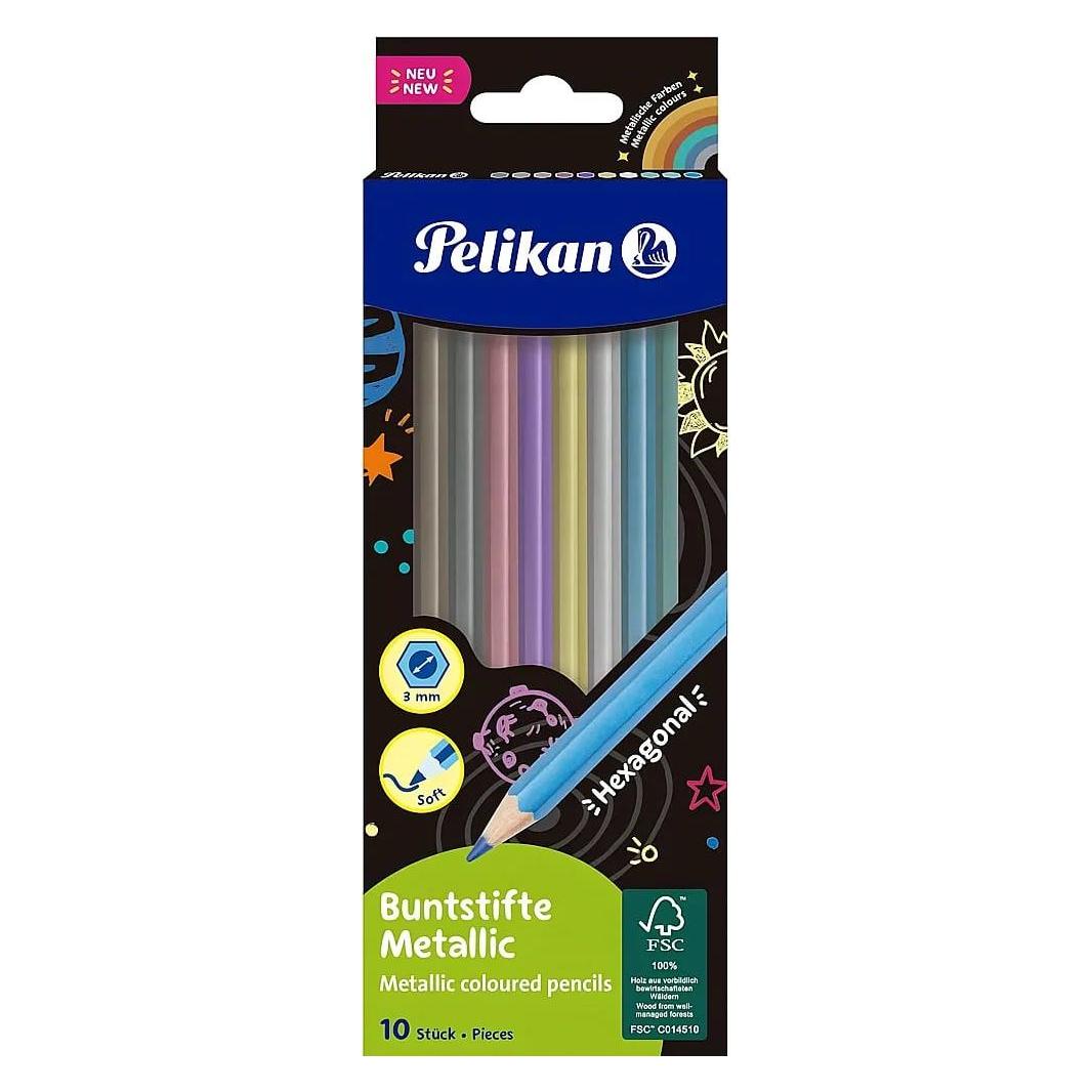 Magni Buntstifte sechskant metallic 10er FSC100% (10x) (701235)