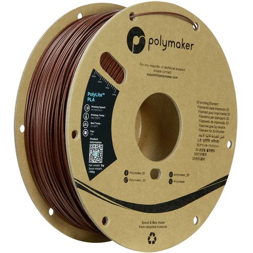 Polymaker PA02015 Galaxy Filament PLA hohe Steifigkeit, hohe Zugfestigkeit 1.75mm 1000g Dunkelrot PolyLite 1St.