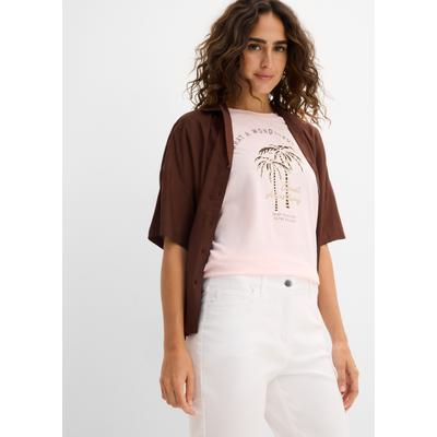 Stretch-Hose BONPRIX, Damen, Gr. 50, N-Gr, weiß, Obermaterial: 65% Baumwolle, 33% Polyester, 2% Elasthan, slim fit 7/8-Länge, Hosen, in elastischer Super-Stretch-Qualität, Slim Fit Passform