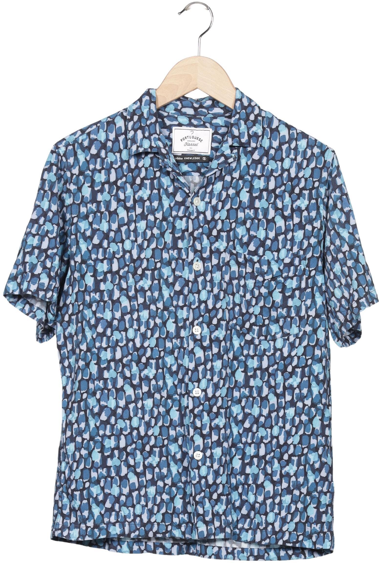 Portuguese Flannels Herren Hemd, Hellblau, Gr. S, Viskose - Second Hand