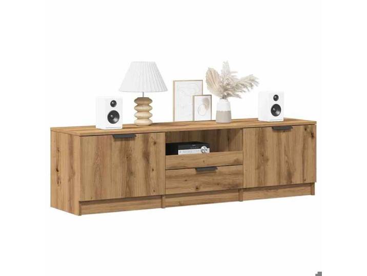 Meilleures Meuble TV - chêne artisanal - 140x35x40cm - bois d'ingénierie SSD68898968