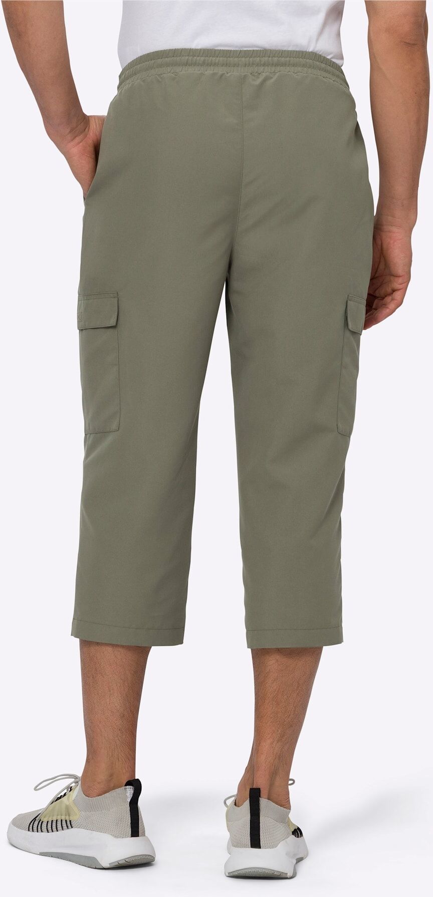 7/8-Hose CLASSIC, Herren, Gr. 46, Normalgrössen, grün (khaki), 100% Polyester, unifarben, Hosen 7/8-Hose khaki 46, Normalgrössen