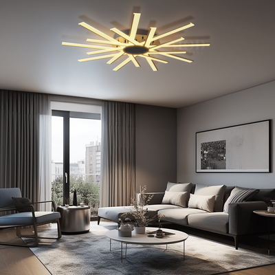 Sparkle   Modern Ceiling Light   Black Ash / Large / Warm White (3000k)   MOD LIGHTING