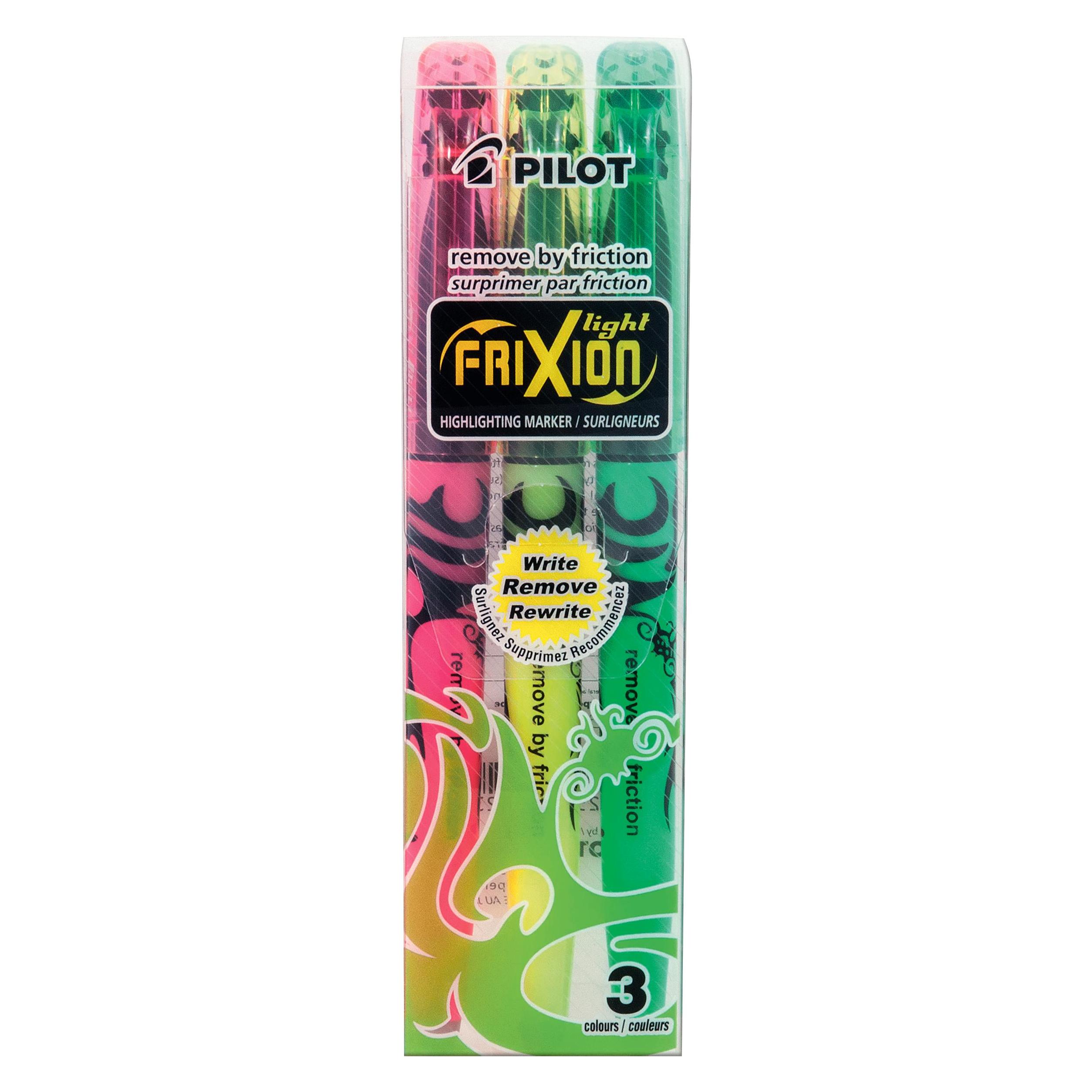 Pilot Textmarker Frixion, Strichbreite 3,8 mm, radierbar, 3er Set oder 12er Set (3x) (SW-FL-S3)