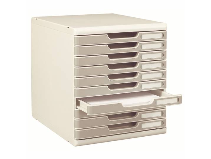 Exacompta Module de classement Modulo 10 tiroirs - gris