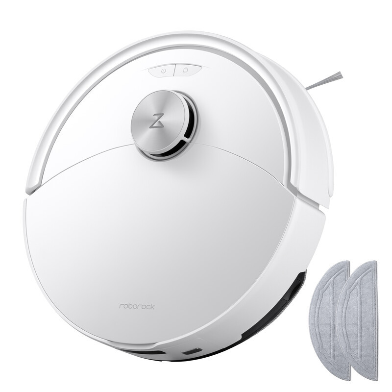 Roborock Q10 S5 robotstofzuiger met dweilfunctie, 10.000 Pa HyperForce-zuigkracht en dubbel anti-klitsysteem, Wit