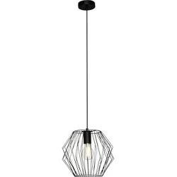 BRILLIANT Lampe Noris Pendelleuchte 28cm schwarz   1x A60, E27, 60W, g.f. Normallampen n. ent.   Für LED-Leuchtmittel geeignet   Dimmbar bei Verwendung geeigneter Leuchtmittel
