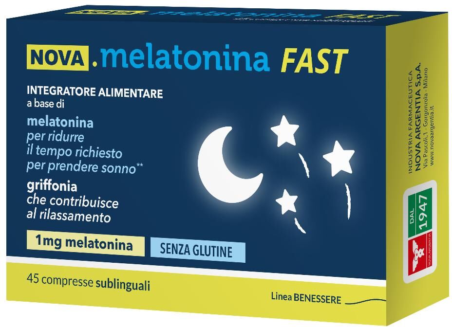 NOVA ARGENTIA Srl IND. FARM Nova Argentia, Nova Melatonina Fast, 45 compresse