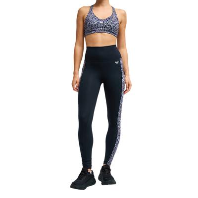 Leggings ROXY "Heart Into It", Damen, Gr. XL, Normalgrößen, schwarz (anthrazit), Obermaterial: 75% Polyester, 25% Elasthan., Hosen Leggings