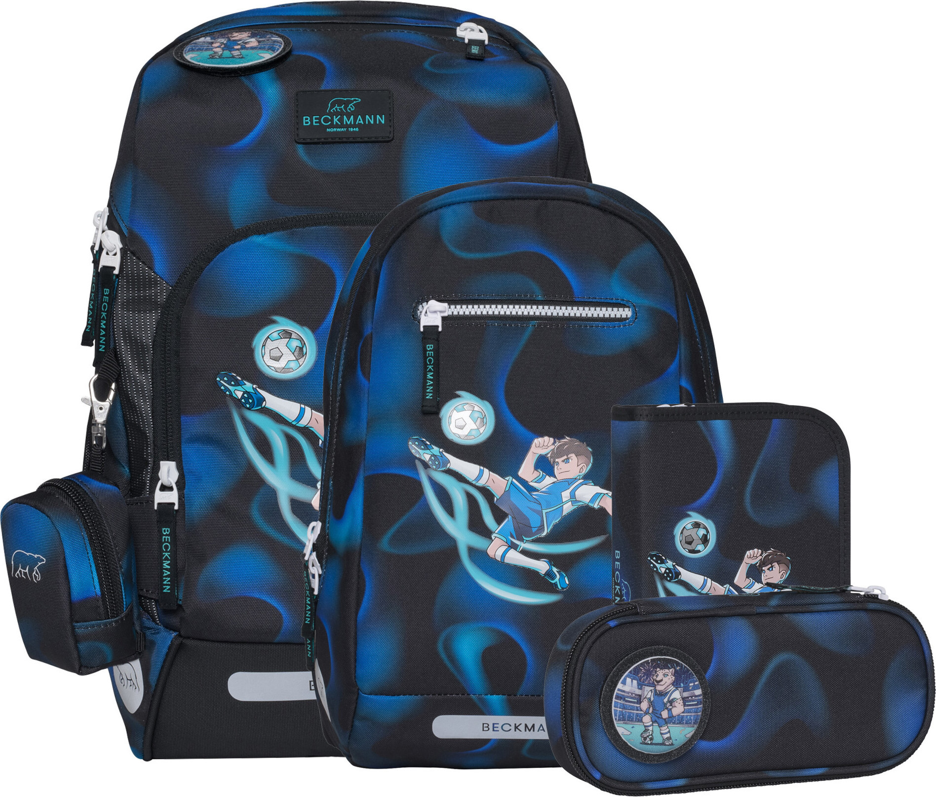BECKMANN Active Air FLX Schoolbag Set 6-teilig 20-25L Magic League