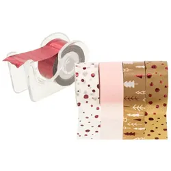 Heyda Deko-Tape-Mini, braun-pink, 12 mm, 15 m