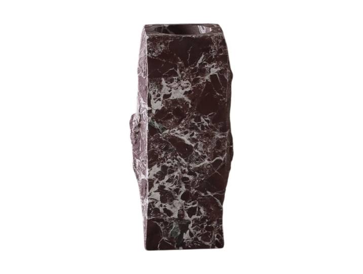 Botané Vase en marbre Rosso Levanto Edge Small, 25 cm