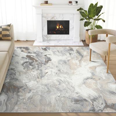 Abani Rugs Regal REG500 Swirl Abstract Low Pile Area Rug