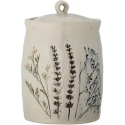 Bloomingville Gefäß mit Deckel Bea aus Steingut, Ø 12xH20,5 cm