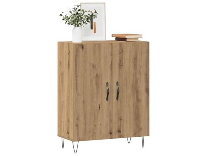 HEFZGDB Klassisches Sideboard mit viel Stauraum und Altholz-Optik für Wohnzimmer, Sideboard Holzwerkstoff mit Metallfüßen zur Aufbewahrung und Deko, ausgestattet mit Griffen