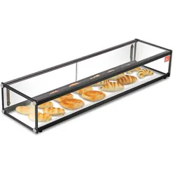 Gasfrit - Neutrale Auftischvitrine mit 1 Ebene, 1200 × 330 × 215 mm