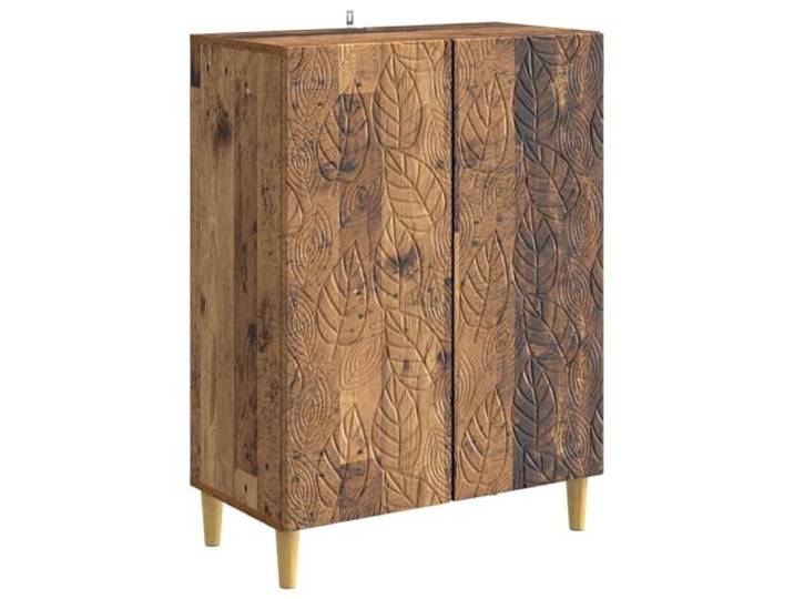 KPOTUERTU Sideboard Altholz 66 x 34,5 x 90 cm Holzwerkstoff Mehrere Fächer, kratzfeste Oberfläche, schmutzabweisend, Holzwerkstoff, Wohnzimmer Esszimmer Flur