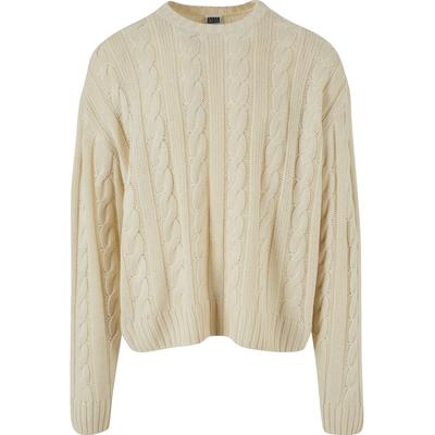 Sweater URBAN CLASSICS "Urban Classics Herren Boxy Sweater", Herren, Gr. M, sand, 100% Polyacryl, unifarben, Rundhals, Sweatshirts Sweater