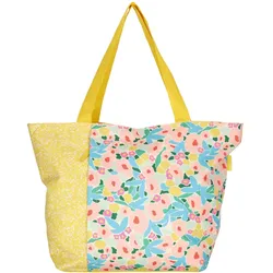 Fabrizio Strandtasche 50429 yellow with pastell flowers - 38