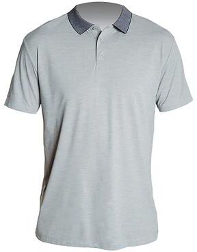 Anetik MPTNTS0 Men's Transit Tech Polo Shirt in Alloy Heathered size Medium