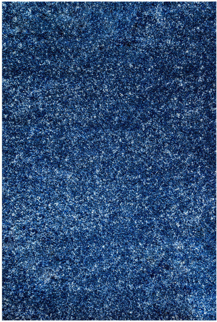 Brayden Studio Bontemps Shaggy Area Rug Navy Rectangle 120 x 170cm