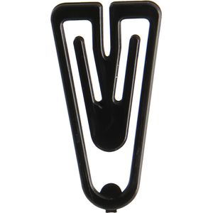 Laurel Büroklammern 0129-11, Plastiklips, 21mm, schwarz, aus Kunststoff, 1000 Stück