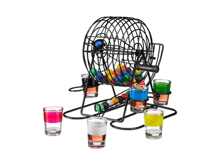 Trinkspiel Bingo Grün-Schwarz-Transparent