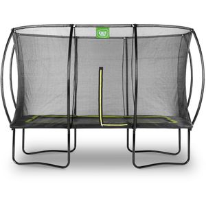 EXIT-Toys Trampolin Silhouette, outdoor, 244 x 366cm, schwarz/neongrün, mit Netz, bis 150kg